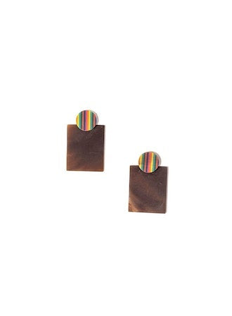 High Noon Rainbow Earrings - Rainbow/Natural