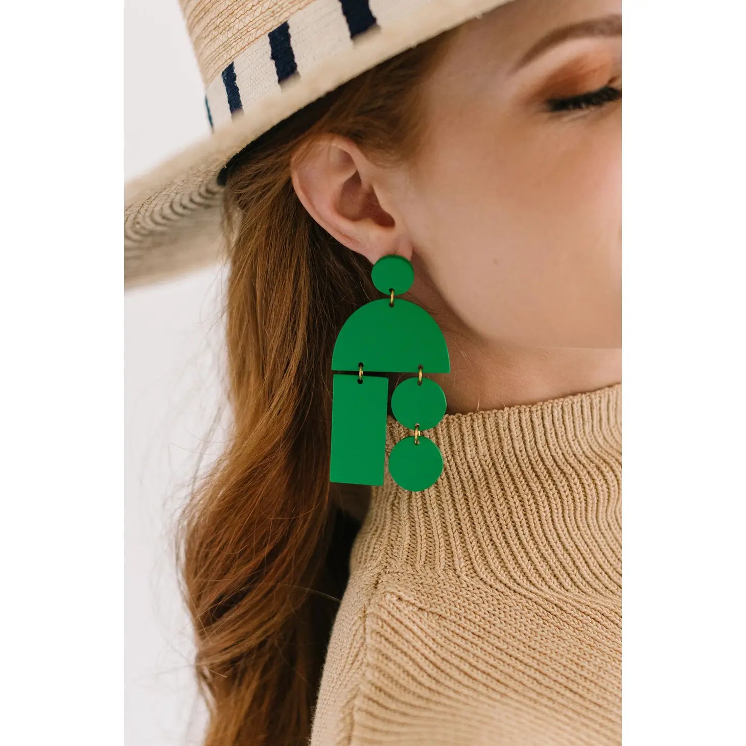 Mobile Earrings - (emerald or turquoise)