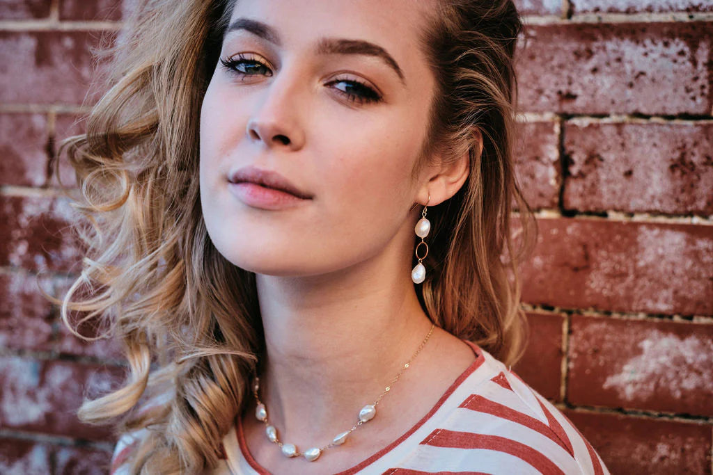 J. Mills 7 Drop Freshwater Pearl Necklace