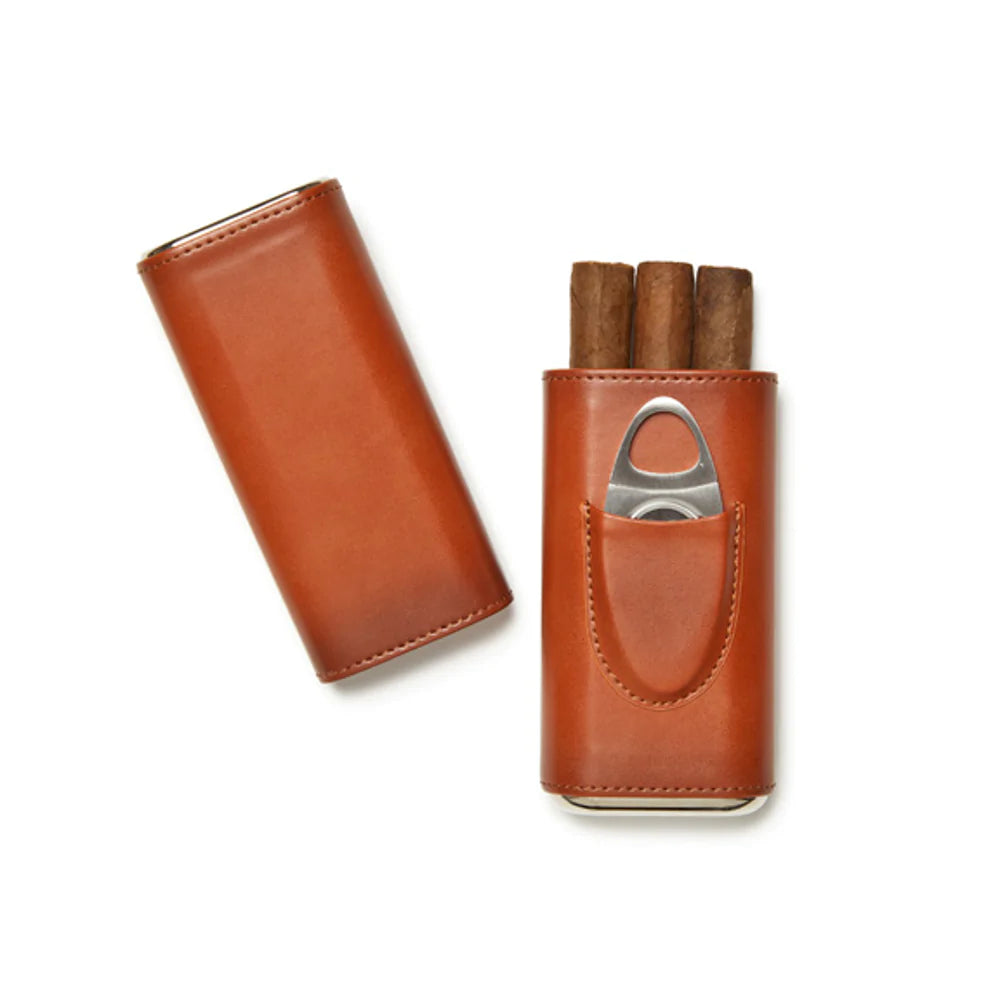 Cigar Leather Case with Cutter