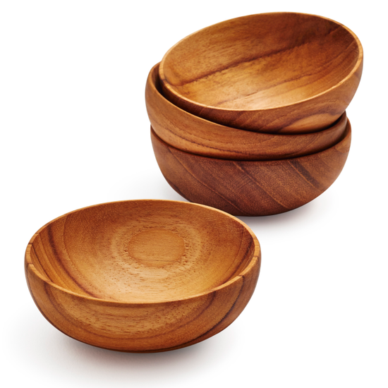 Teak Mini Bowls - set of 2