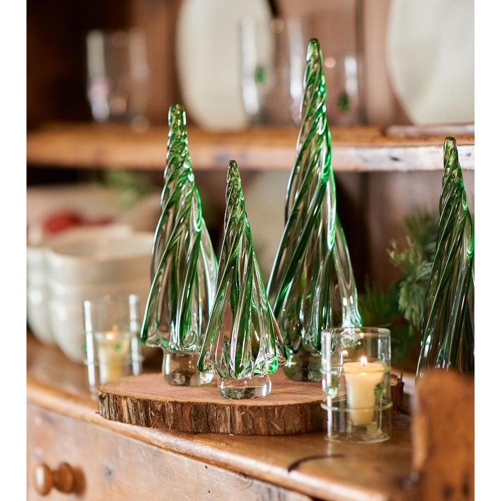 Green Holiday Glass Tree - Medium - (two colors)