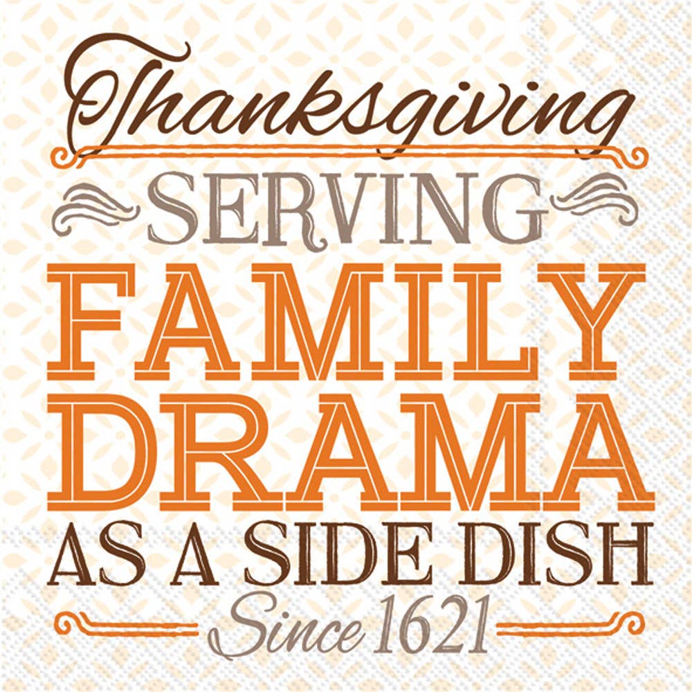 Serving Family Drama Paper Cocktail Napkins
