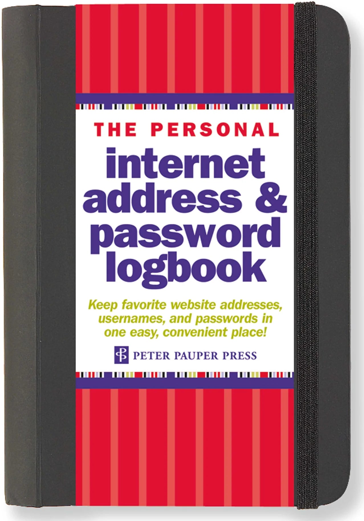 Internet Address & Password Logbook - (black or blue)