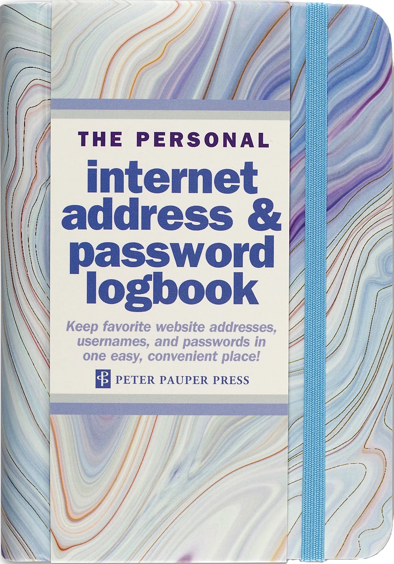 Internet Address & Password Logbook - (black or blue)
