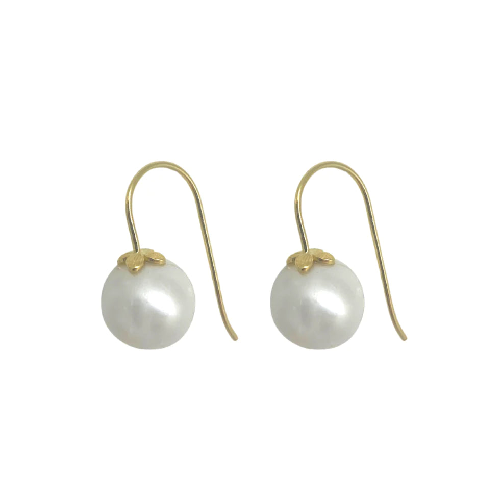 M. Donohue Bloom Pearl Hook Earrings