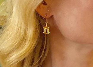 Hazel Smyth Small Pagoda Charm Earrings