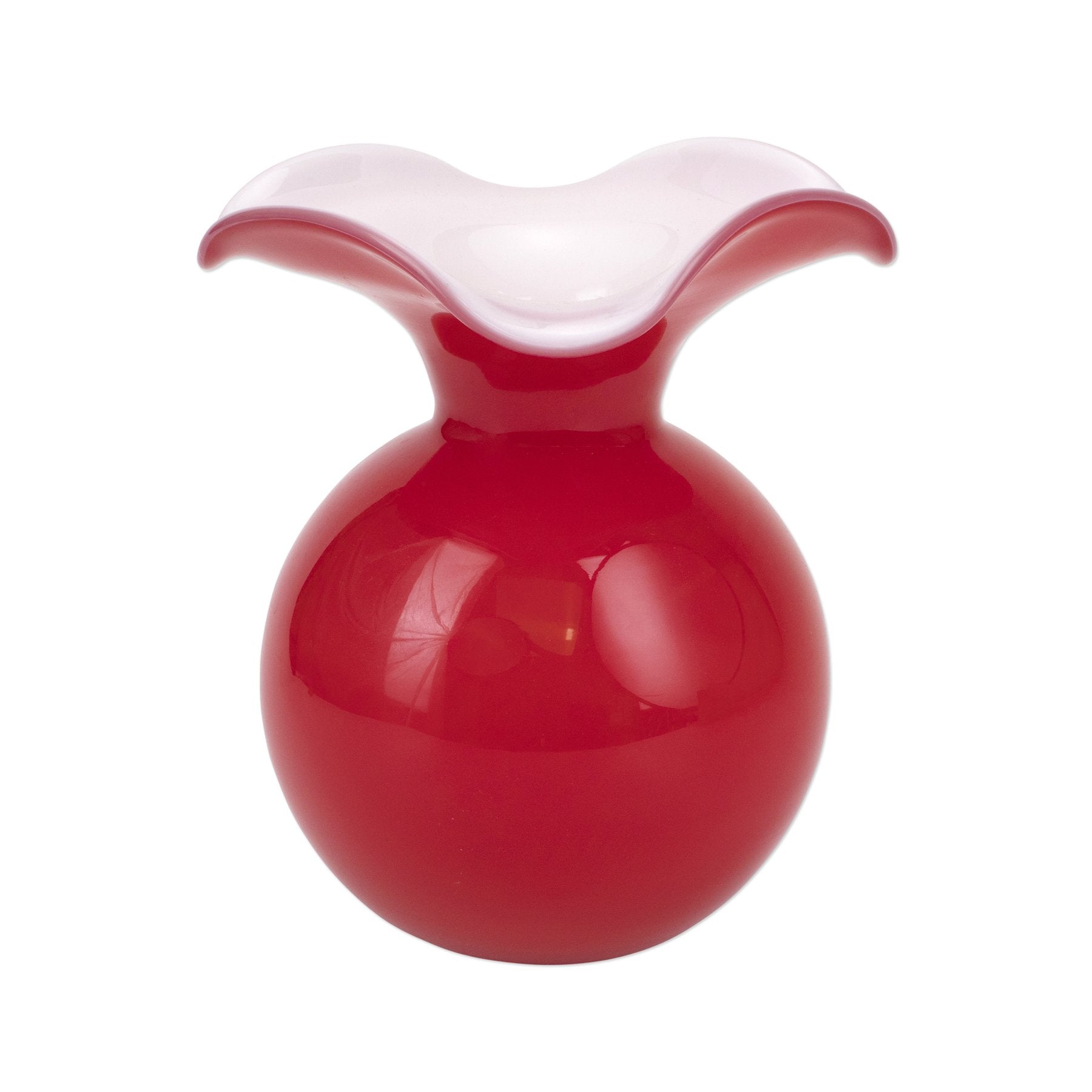 Vietri Medium Glass Hibiscus - Red