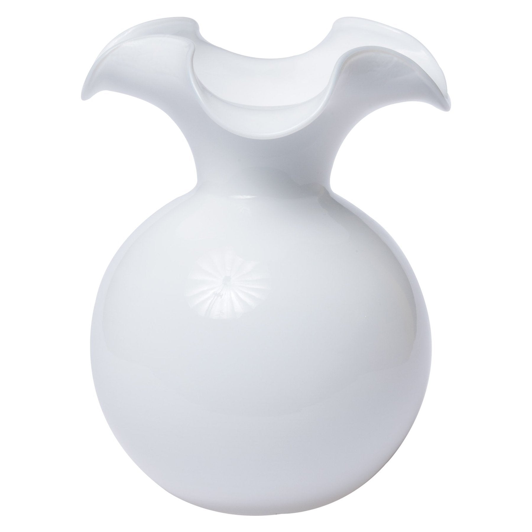 Large Fluted Hibiscus Vase - (clear or white)