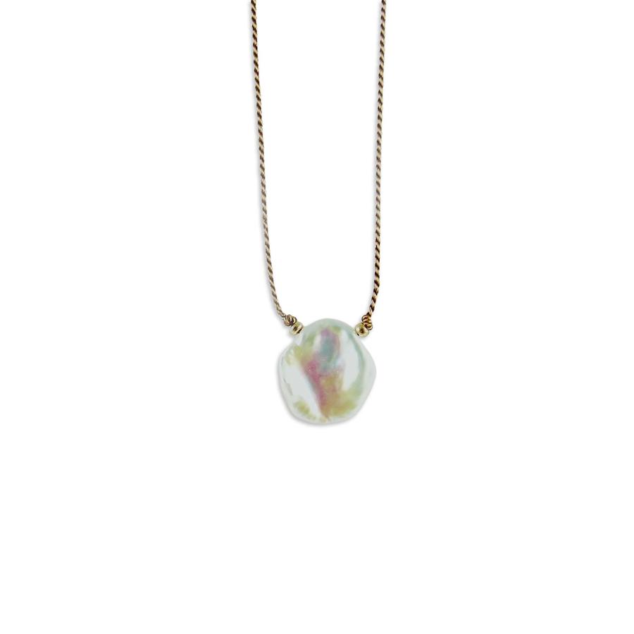 J. Mills Keishi Petal Pearl Silk Cord Necklace