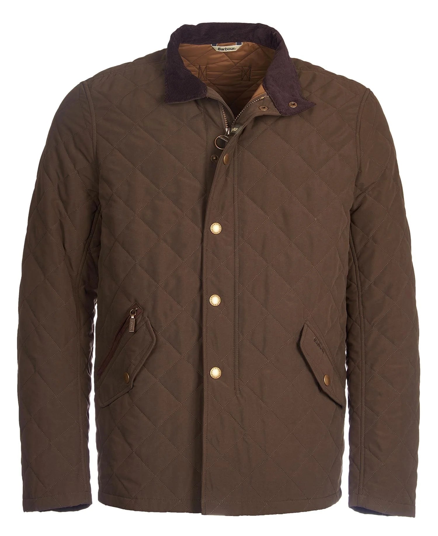 Men's Barbour Quilted Shoveler Jacket - Dark Olive