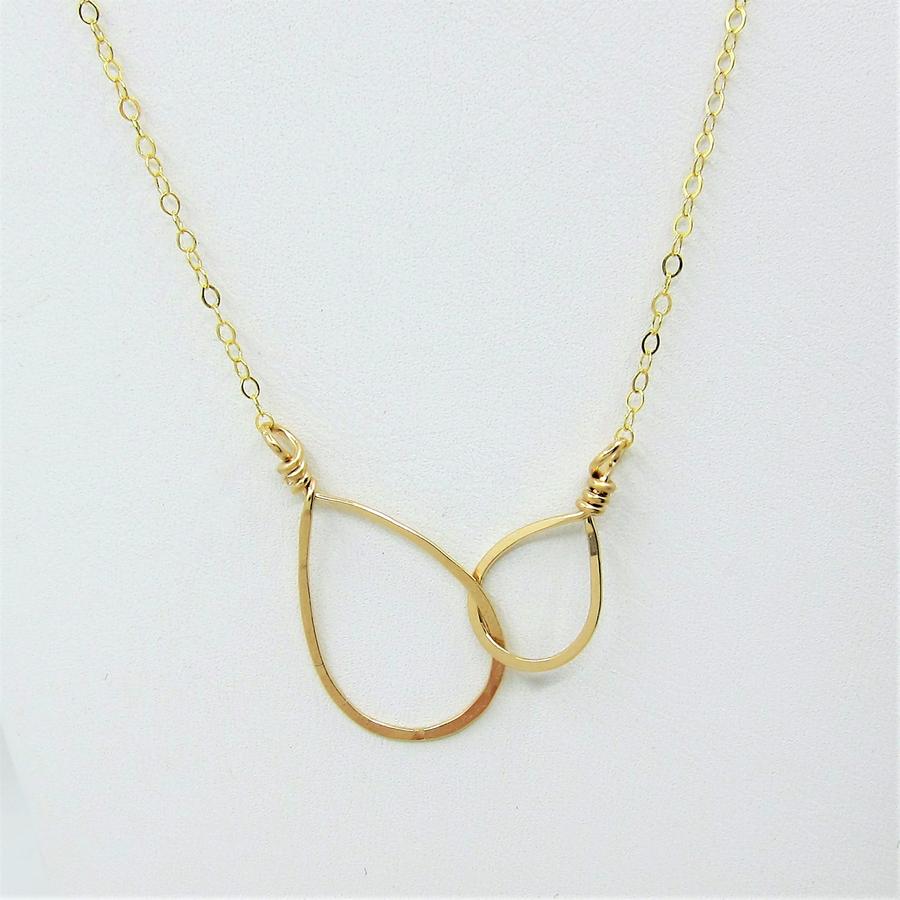 J. Mills Forged Double Teardrop Necklace