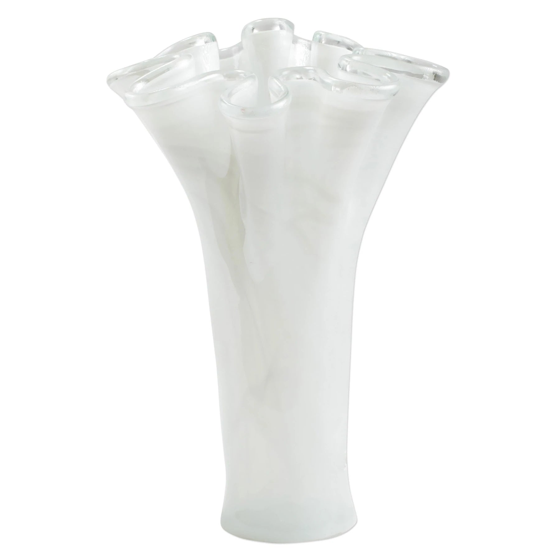 Onda Tall Glas Vase - White