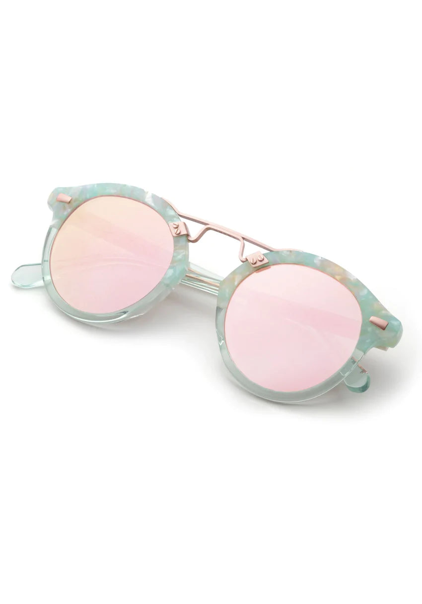 Krewe STL II Sunglasses - Seaglass to Marine Rose Gold Mirrored
