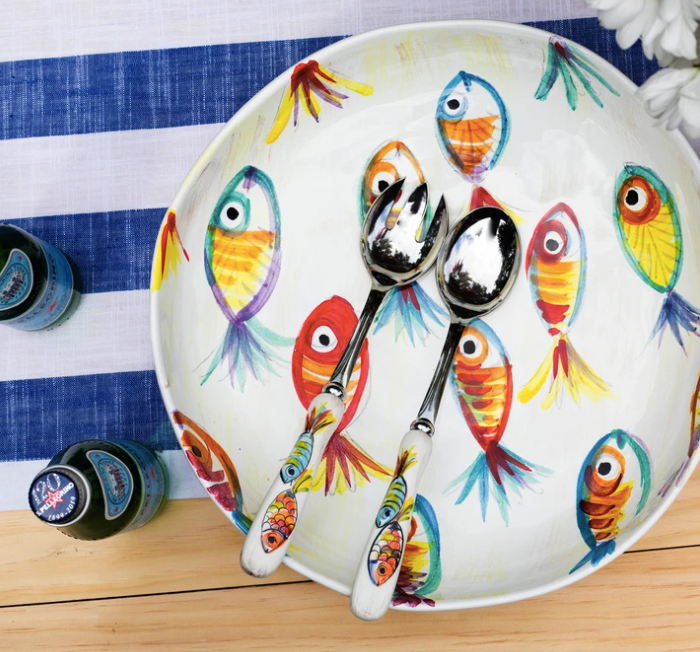 Vietri Pesci Colorati Shallow Bowl