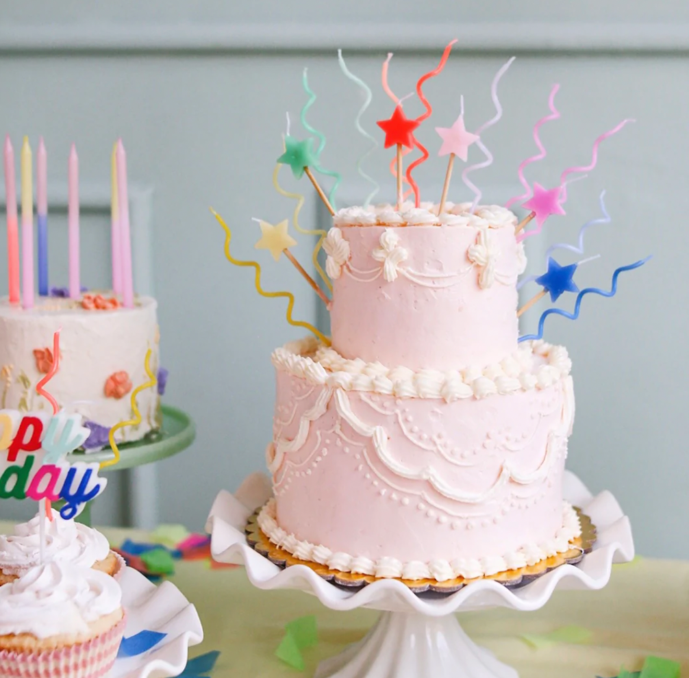 Pastel Swirly Candles