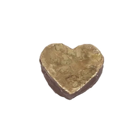 Handmade Paperweight Heart 3" - (gold or silver)