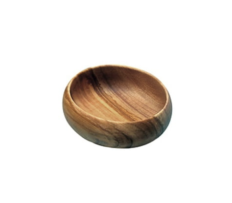 Acacia Wood Round Nut & Dipping Bowl