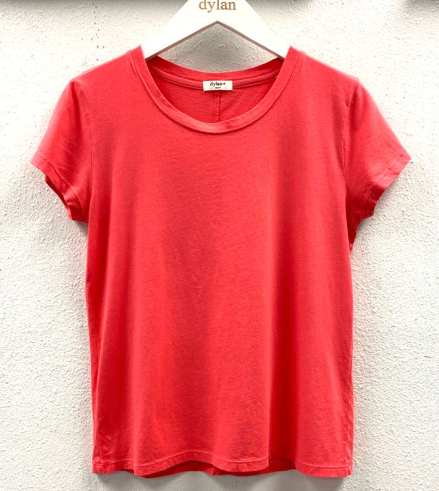 Dylan Cotton Jersey Crew Tee - Red Berry