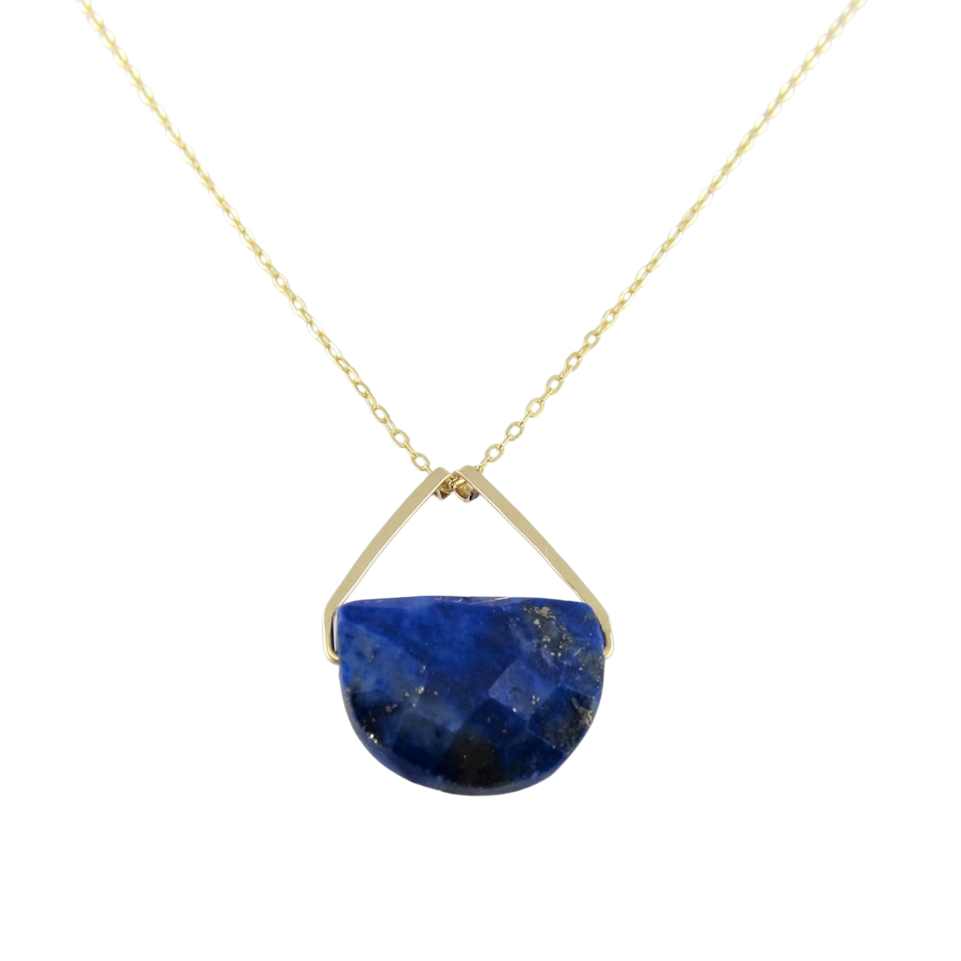J. Mills Half Moon Lapis Lazuli Necklace