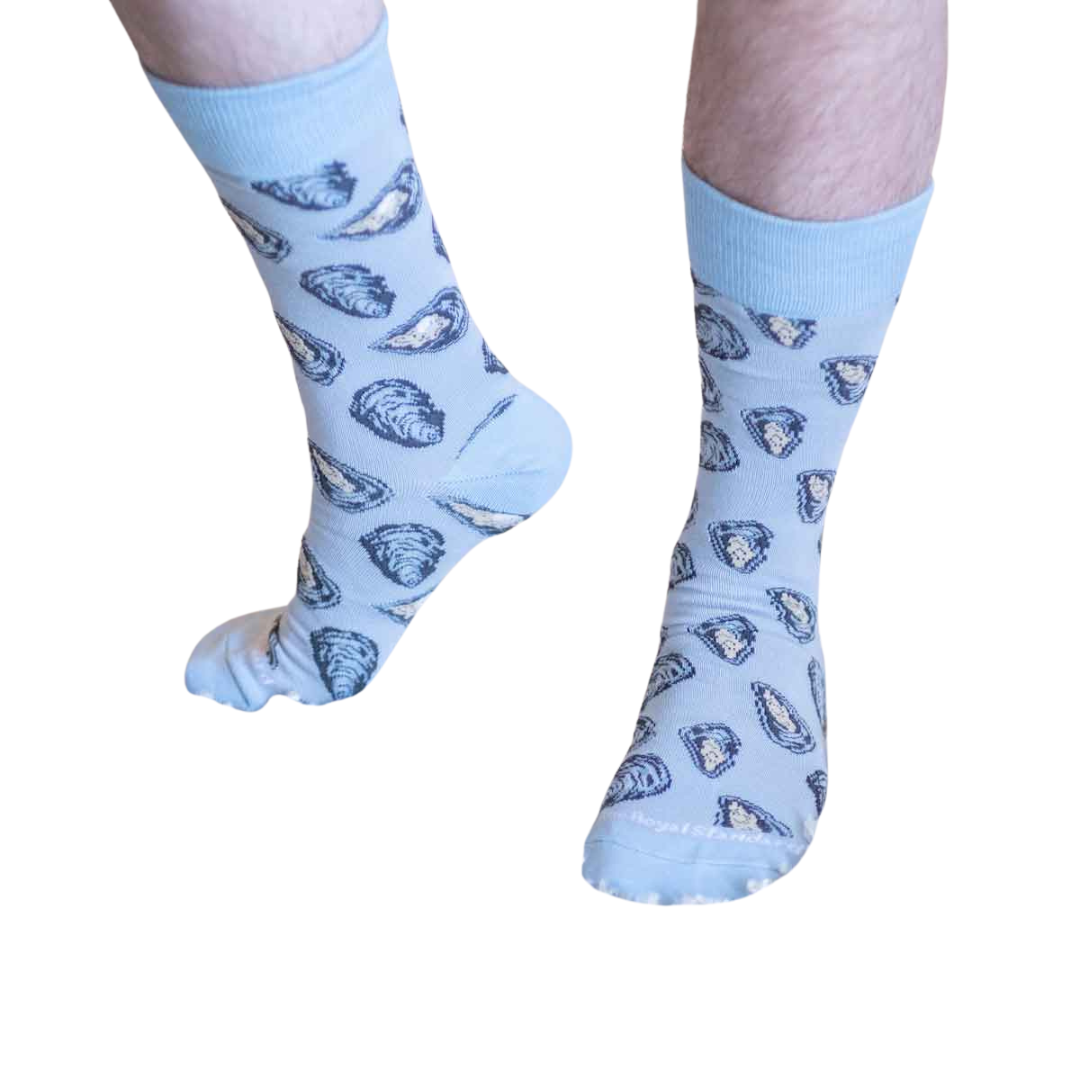 Oyster Socks - (blue or grey)