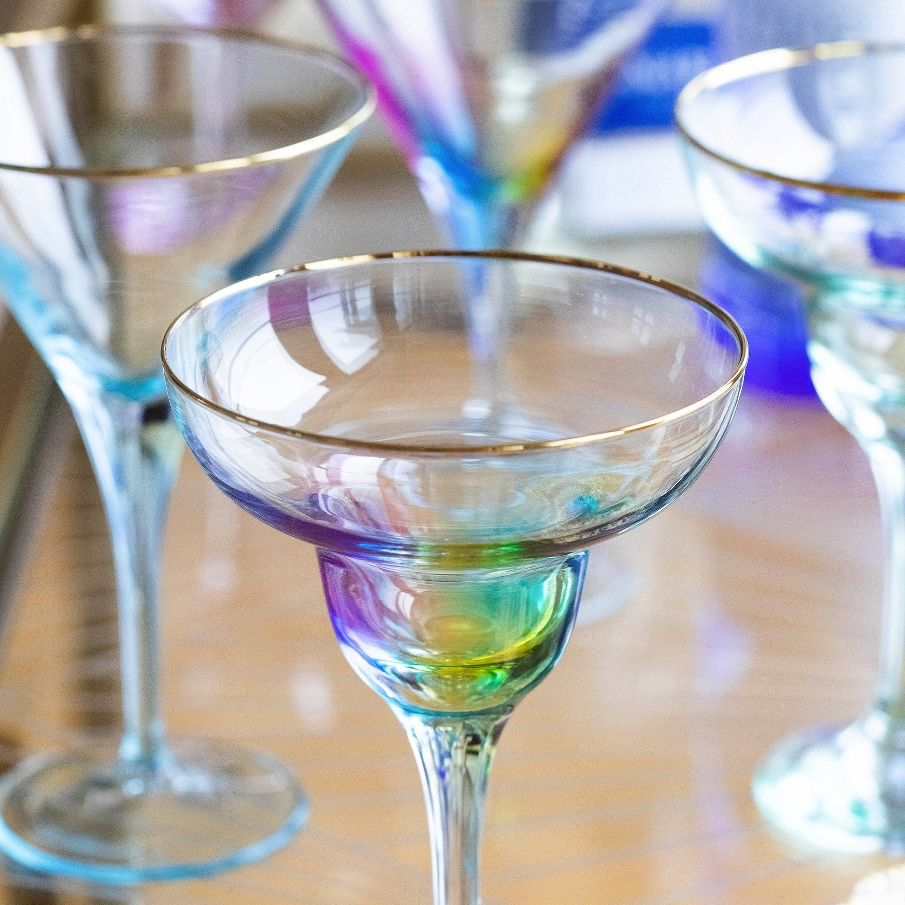 Vietri Rainbow Margarita Glasses