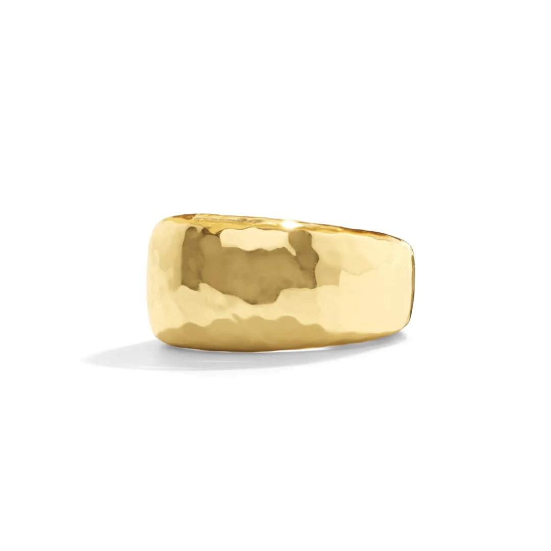Capucine De Wulf Cleopatra Ring Band - Hammered Gold - Four Sizes