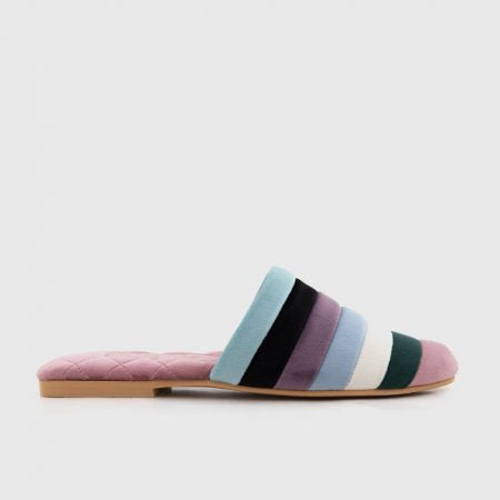 Audrey Velvet Slippers - Multicolor