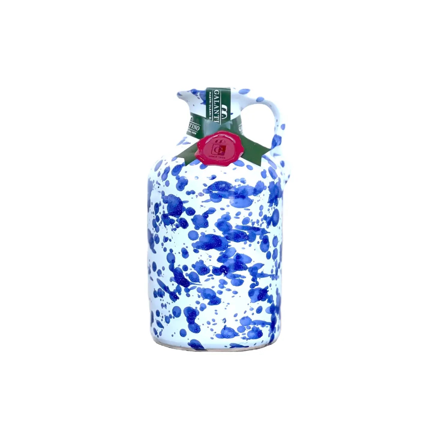 Hand-Painted Extra Virgin Olive Oil Ceramic 250ml - Cobalt or Green