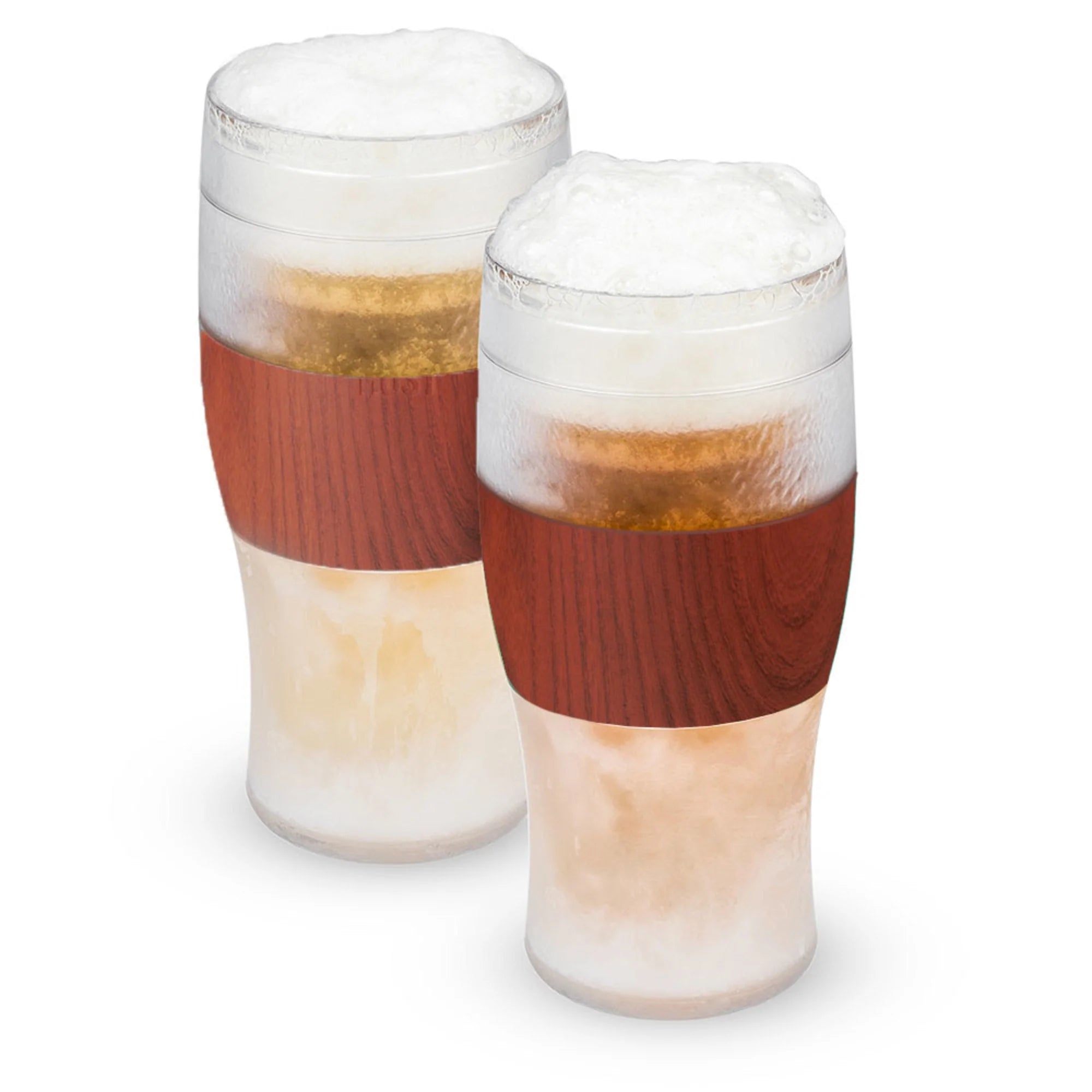 Beer FREEZE™ Cooling Cups (set of 2) - Wood
