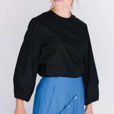 Fieldtrip Balloon Sleeve Shirt (white, black, or navy)