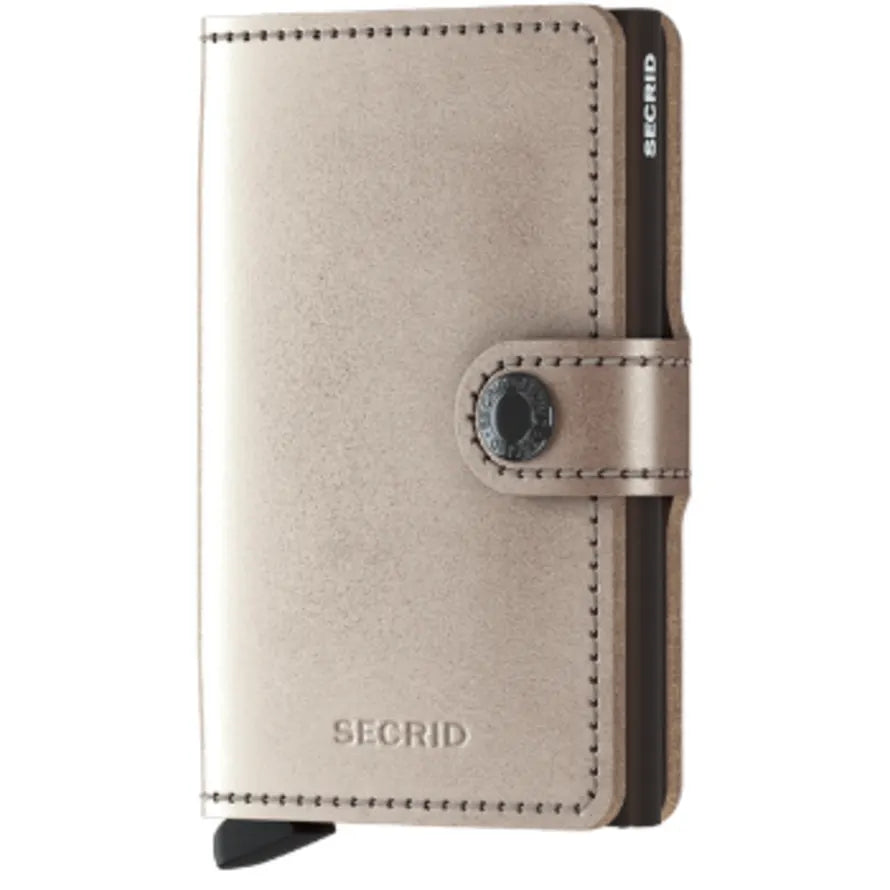 Secrid Metallic Leather Mini Wallet  - (Rose or Bronze)