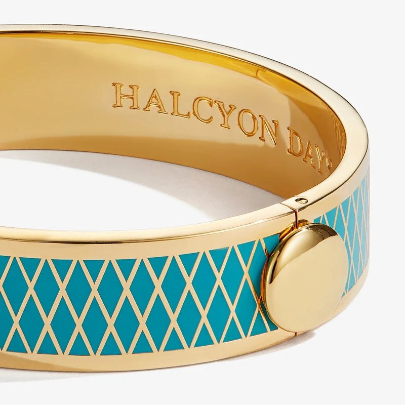 Halcyon Days "Parterre Turquoise & Gold" Bangle