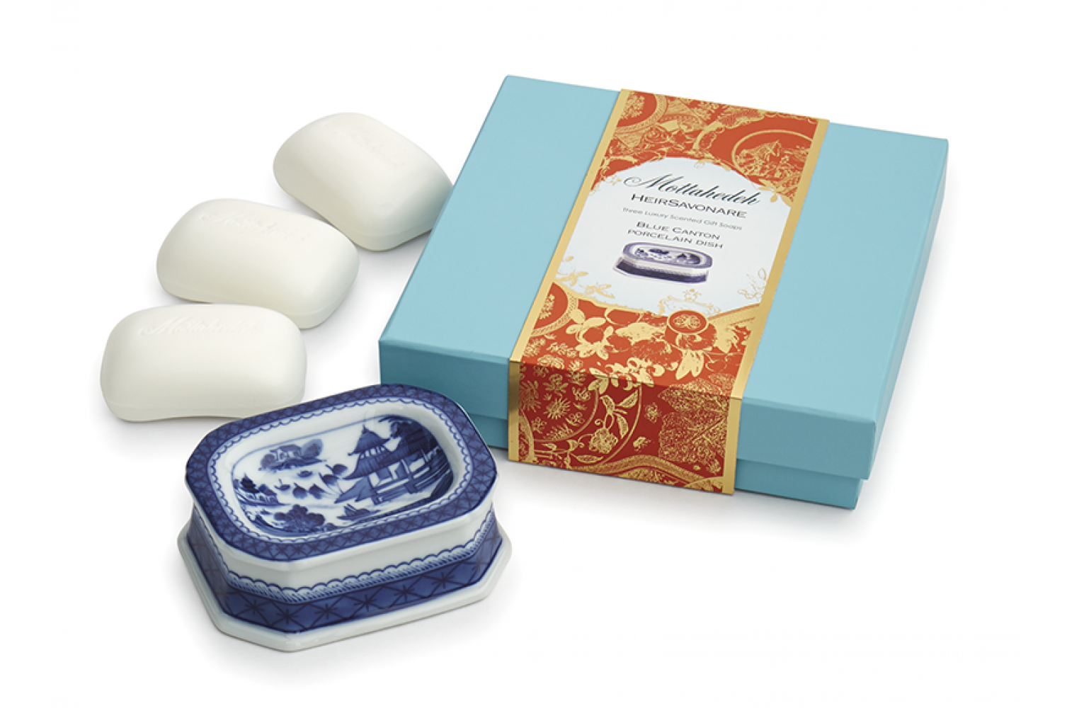 Mottahedeh Blue Canton Soap Dish Gift Set