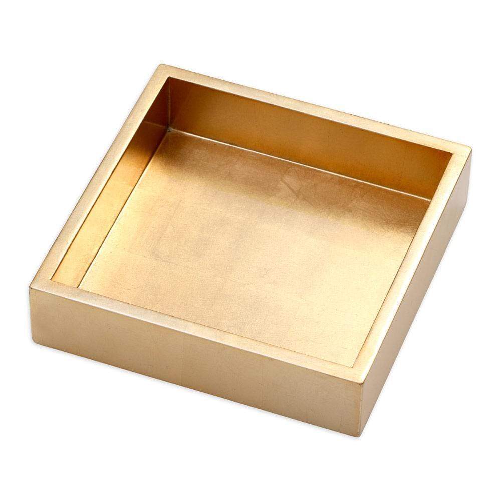 Lacquer Luncheon Napkin Holder Tray Gold