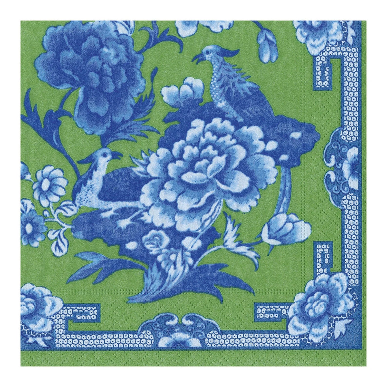 Caspari Green & Blue Cocktail Napkins