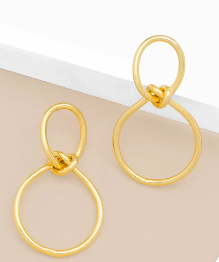 Infinity Knotted Drop Earring - (goldf or silver)