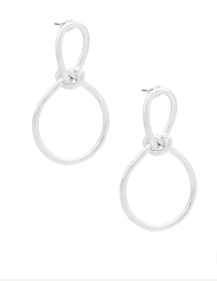 Infinity Knotted Drop Earring - (goldf or silver)