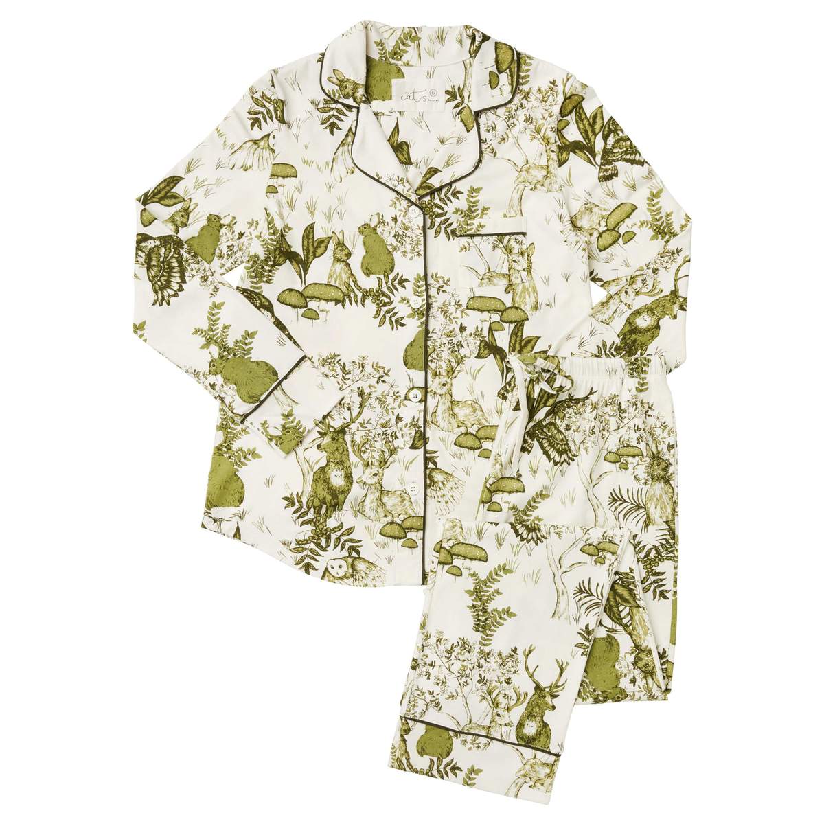 Cat's PJ's Woodside Pima Knit Pajama Set