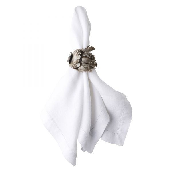 Feather Espresso Napkin Ring