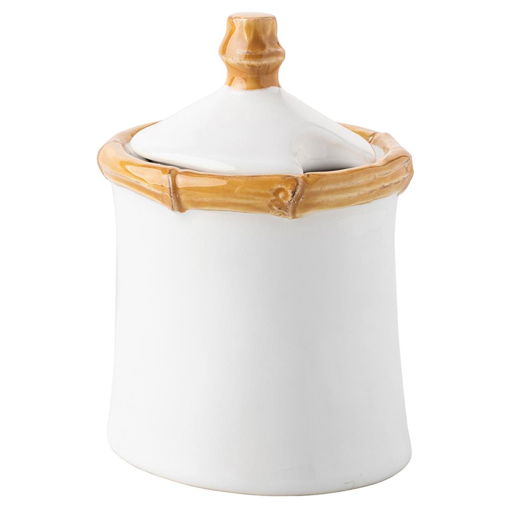 Bamboo Lidded Sugar Bowl